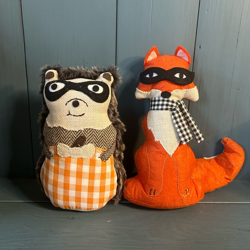 Charming Woodland Animal Decor Set - Orange and Brown